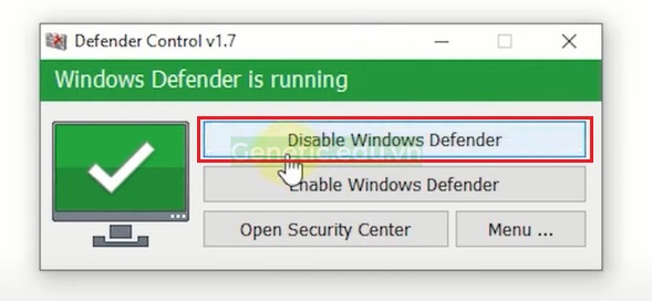 Tắt Windows Defender