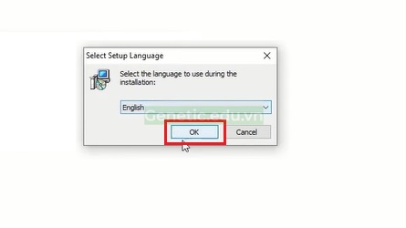 Hộp thoại Select Setup Language