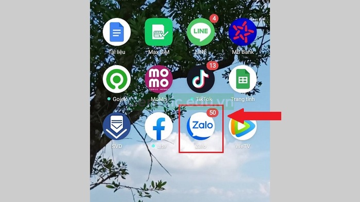 Mở Zalo trên điện thoại