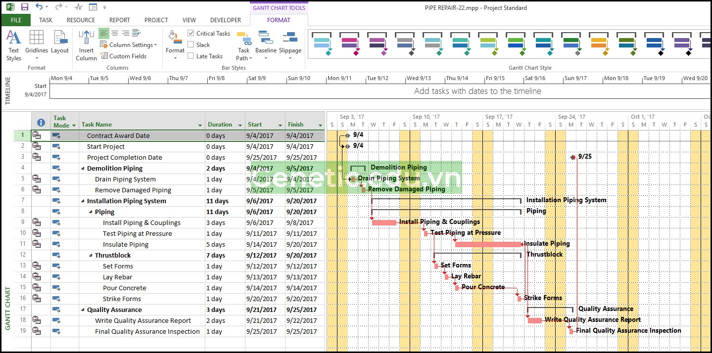 Phần mềm quản lý dự án Microsoft project 2016