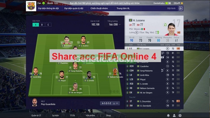 Tặng acc FiFa Online 4 miễn phí 0đ