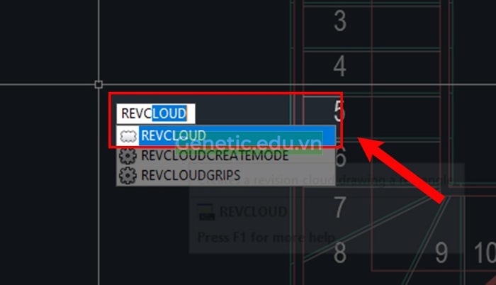 Sử dụng lệnh Revcloud vẽ đám mây trong CAD